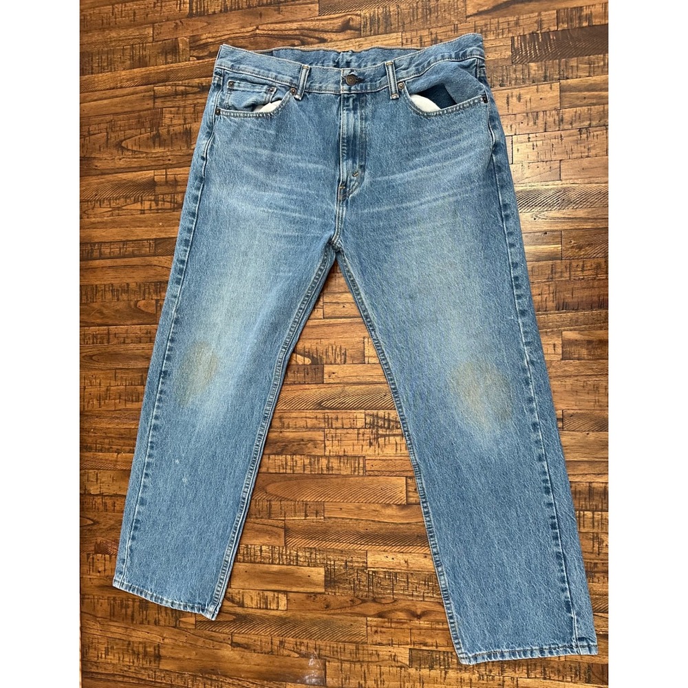 Levi's 505 Regular Fit Jeans Mens 36x29 Medium Wash Straight Leg Stretch Denim